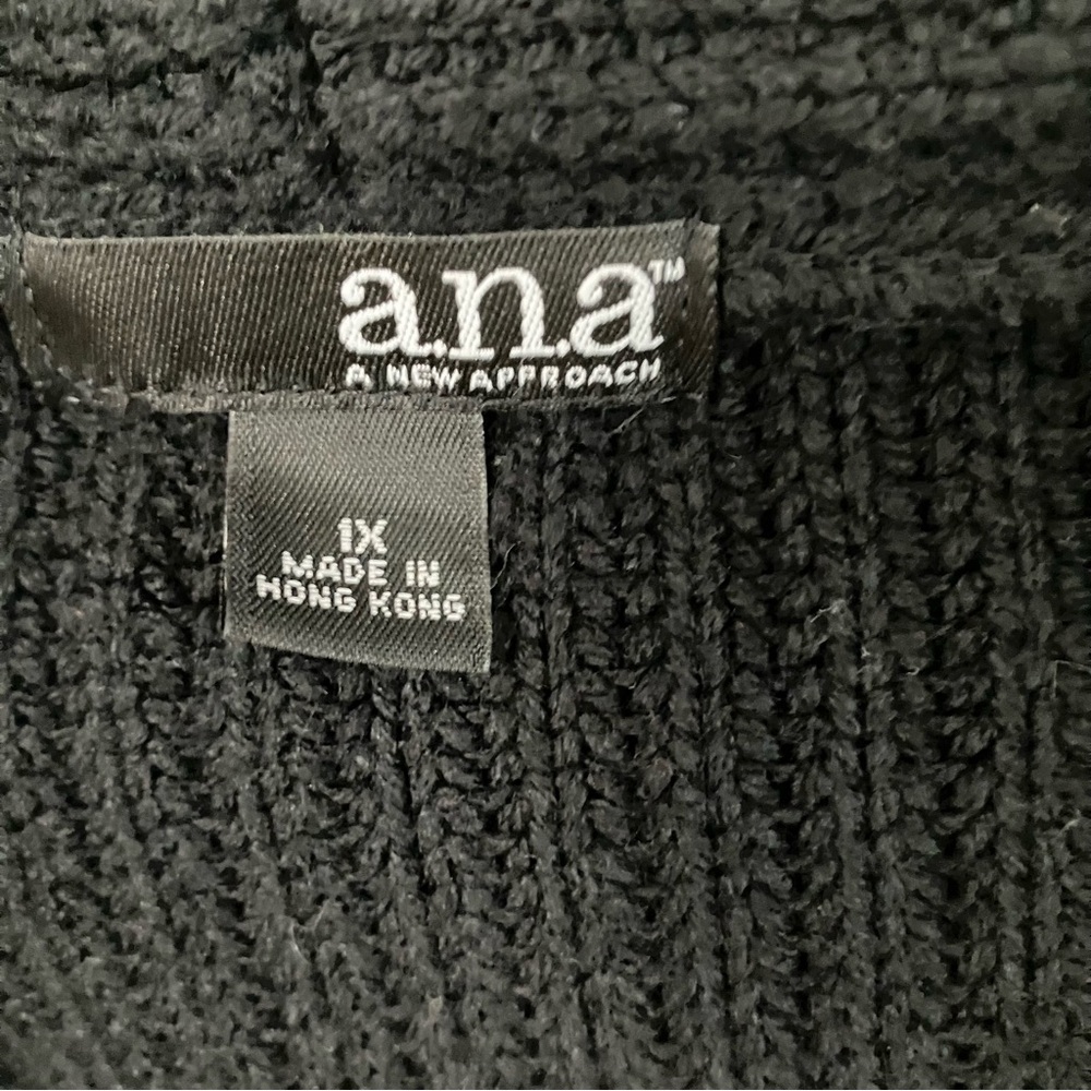 a.n.a Black kimono style cardigan, 1x - Picture 2 of 6
